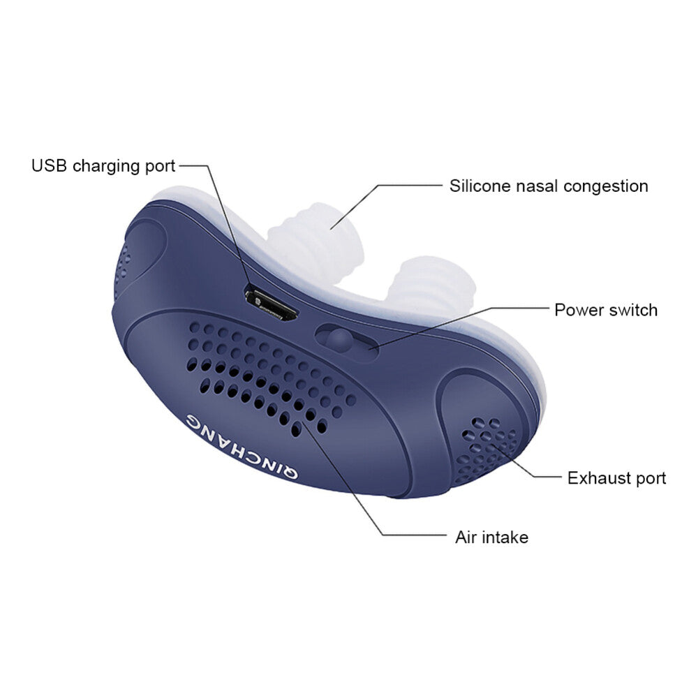 Anti Snoring Device Mini Electric CPAP Noise Sleep Apnea Stop Snore Aid Stopper