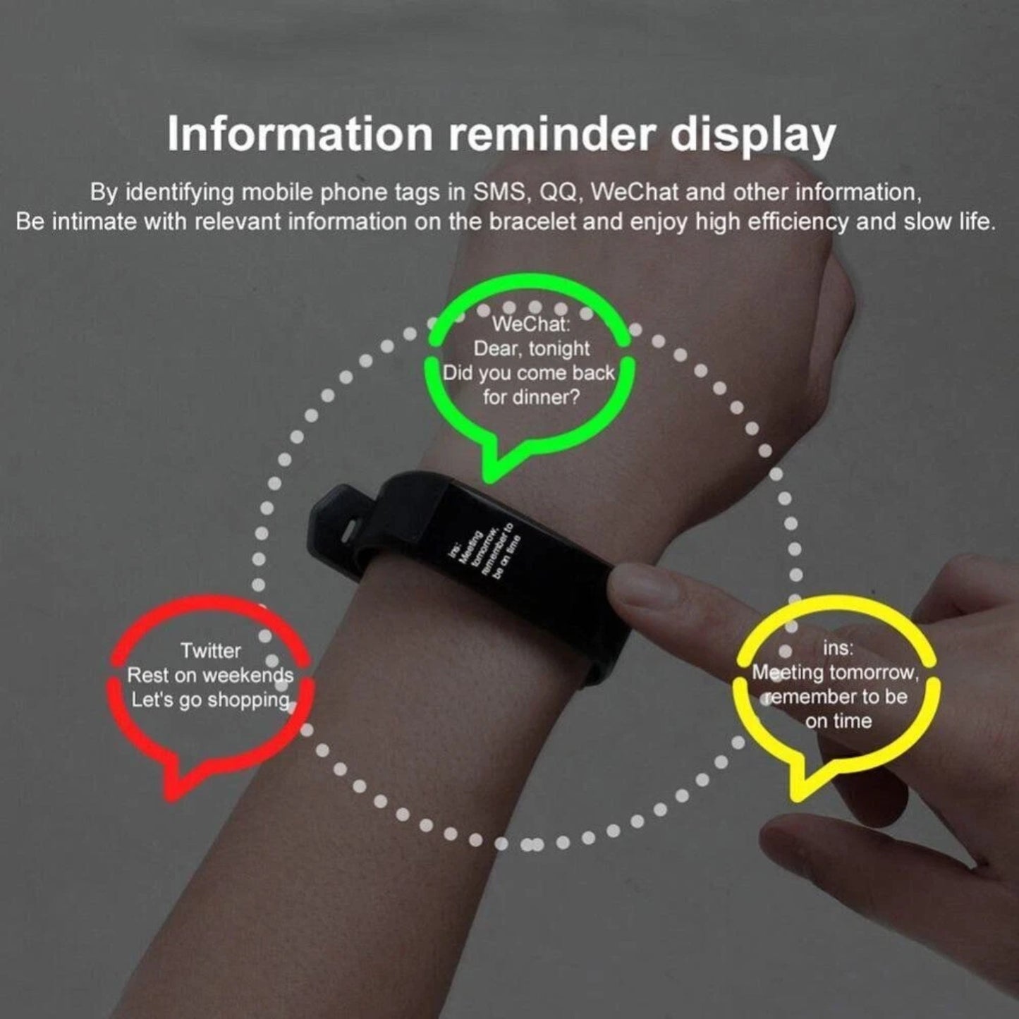 Bluetooth Fitness Tracker Smart Watch Heart Rate Monitor Step Counter Waterproof