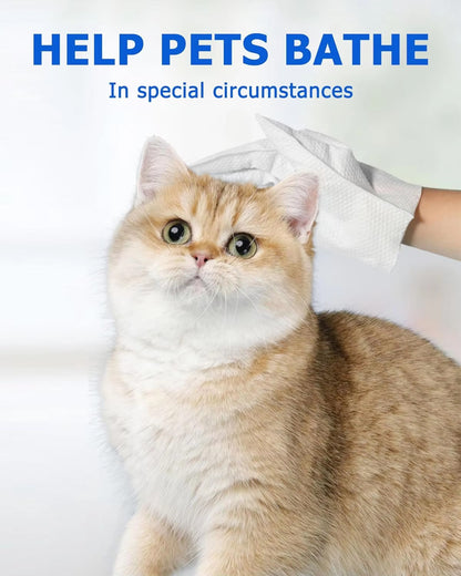 Cleaning Wipes Gloves for Dog and Cat,Pet Bathing Wipes Cleaning & Deodorizing,D