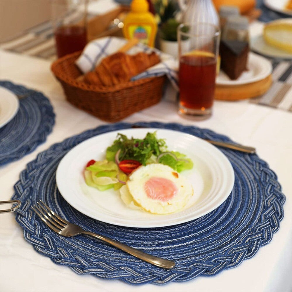 Round Woven Placemats Kitchen Table Place Mat Dining Table Cup Mat 18/30/38cm