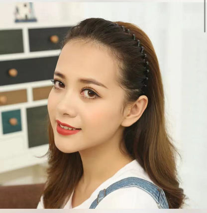 Black Metal Sport Hairband Headband Wave Style Hair band For Unisex Men Women AU
