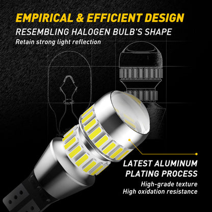 AUXITO T15 912 921 CANBUS Free Reverse Wedge LED Globe Light Car Bulb 6500K Pair