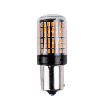 1-4x BAU15S Amber 144 LED Turn Signal Indicator Canbus Bulb 1156 2835 Globe