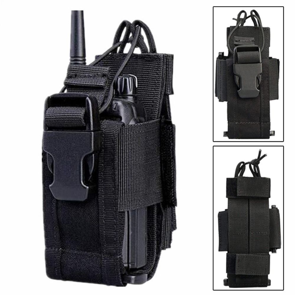 Outdoor Tactical Radio Holder Outdoor Walkie Talkie Pouch Case Belt Holster Bag/