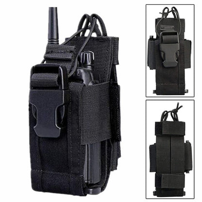 Outdoor Tactical Radio Holder Outdoor Walkie Talkie Pouch Case Belt Holster Bag/