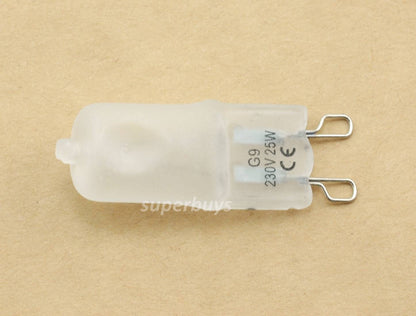 2pcs 25W G9 Frosted Warm White Halogen Dimmable Bi-Pin Light Globe 220-240V 2khr