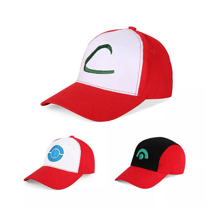 Ash Ketchum Mesh Cap Trainer Trucker Hat Pokemon GO Cosplay Costume Breathable