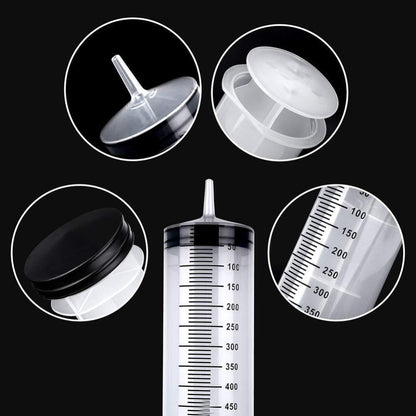 150ml-550ml Syringe Large Capacity Syringes Reusable Pump Measuring with Tube AU