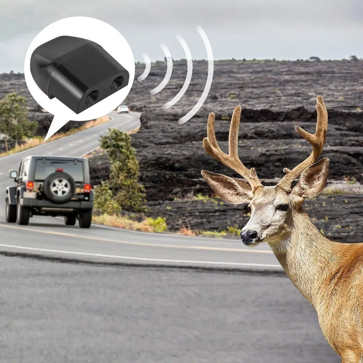 NEW 2 PAIR Hidden SONIC ANIMAL REPELLER SHOO WHISTLE ROO KANGAROO 4WD CAR
