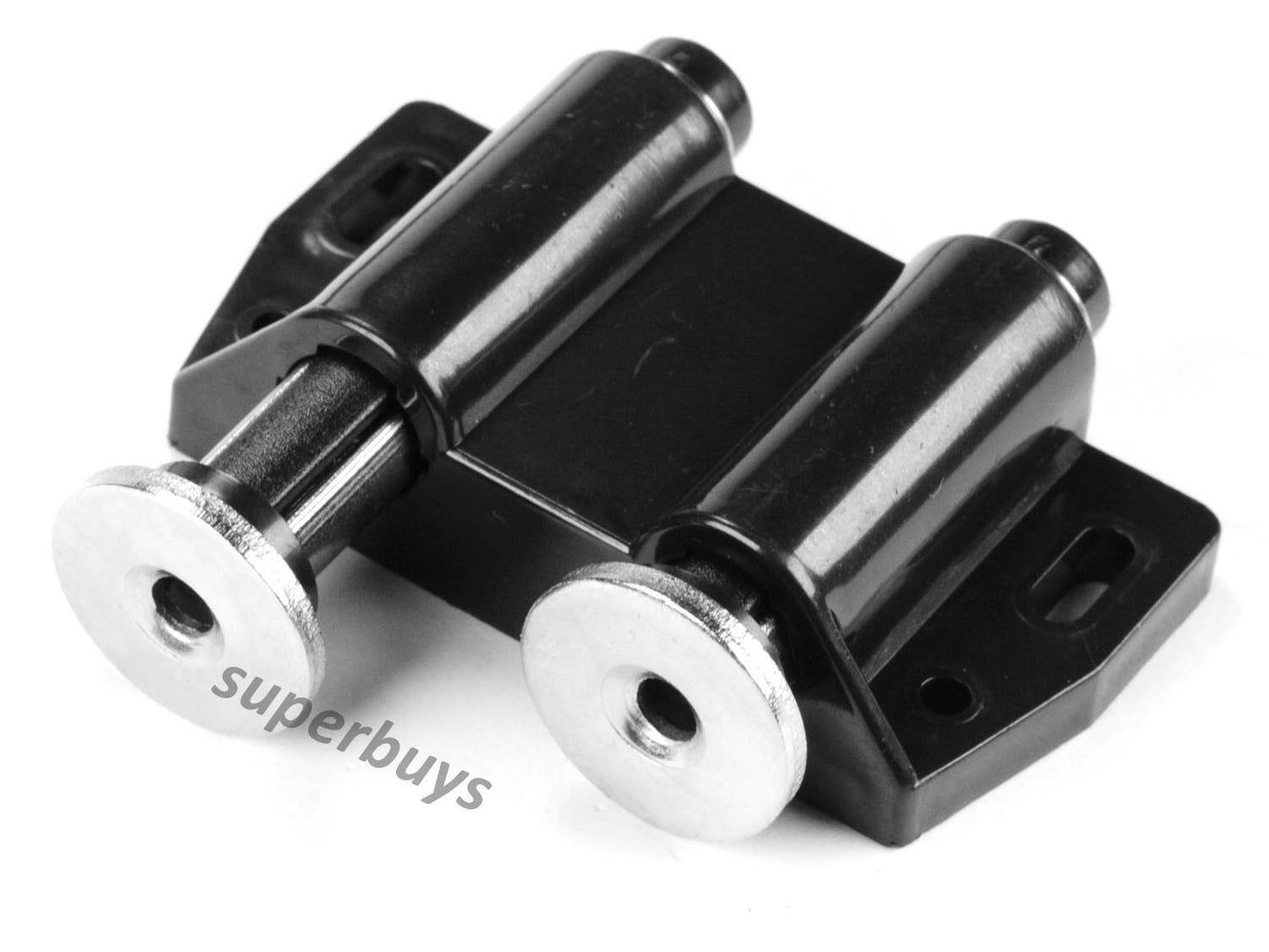 1pc Black Double Magnetic Touch Latch Push To Open Drawer Cabinet Door Catch