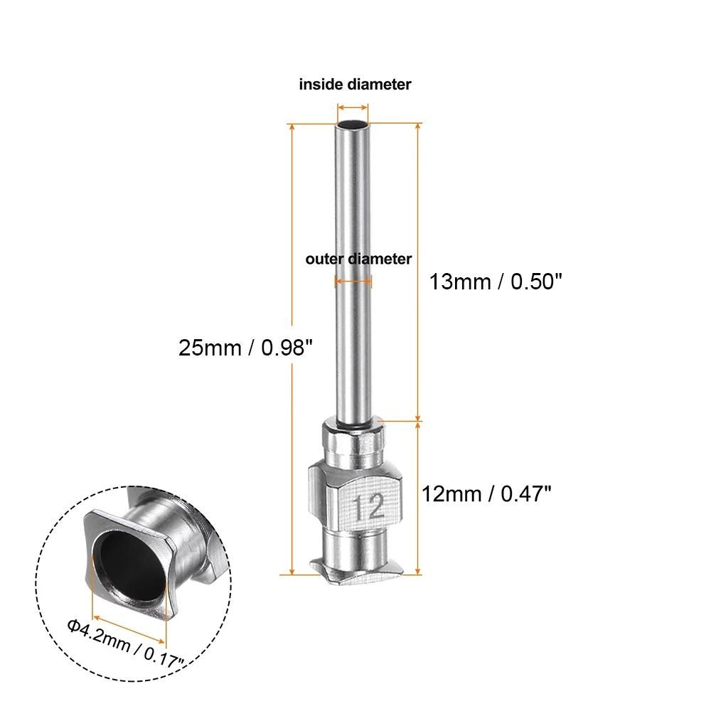 12Pcs 8G-30G Fluids Dispensing Machine Needle Blunt Tip Glue Dispenser Tip
