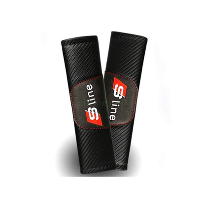 Audi S Line 2Pcs High Quality Car Seat Belt Cover Shoulder Strap Cushion Pad AU