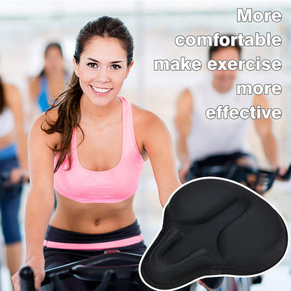 Soft Silicone Bicycle Seat Cover Thickened Comfortable Cushion Compatible with Mountain Bike