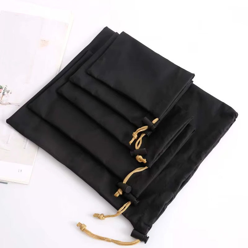 1Pc High Quality PU Leather Soft Headphone Drawstring Bags Headset Earphone Data
