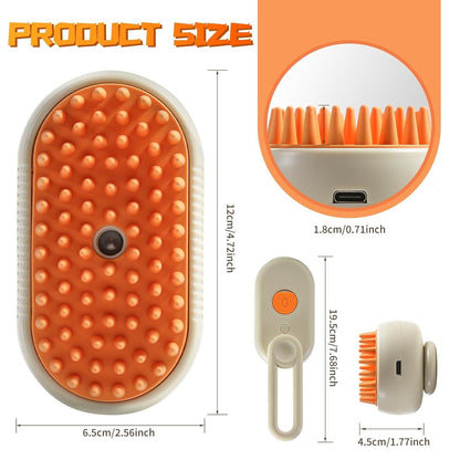 3 in 1 Cat Steam Brush Pet Grooming Dog Brush Electric Spray Massage Steamy AU