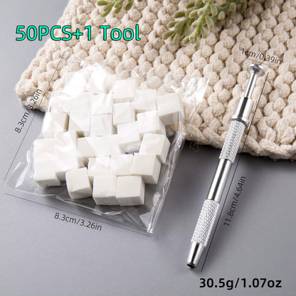 50Pcs Mini Cube Nail Art Sponge Set Gradient Nail Brushes Gel Polish Design Nail