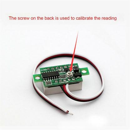 5x Mini DC 0-30V LED 3-Digital Display Voltage Voltmeter Panel Calibratable SL