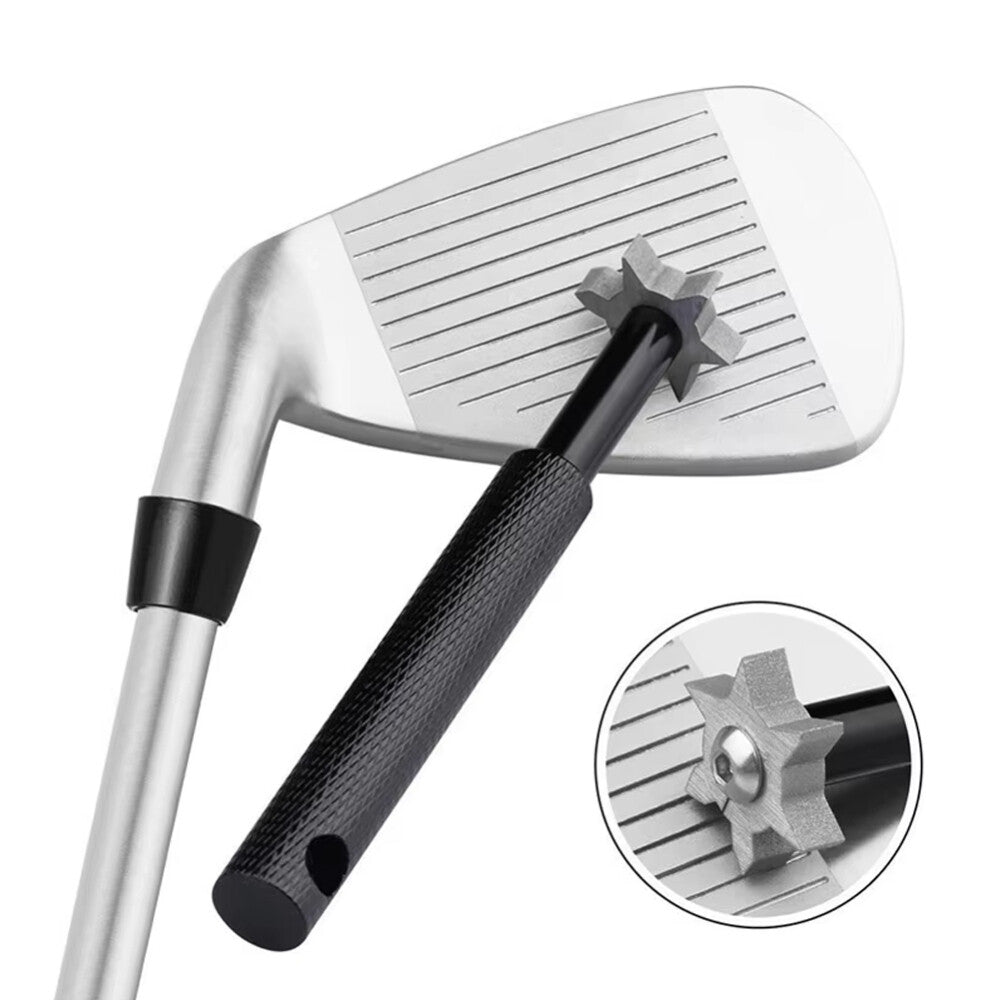 Club Groove Sharpener/Cleaner Regrooving Tool 6 Heads Iron Wedge Cleaning – Compatible with Golf
