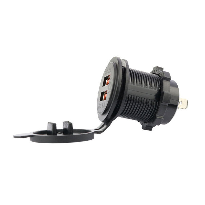 1× Car Dual USB 12V-24V Charger Quick Charge QC 3.0 Socket Power Outlet AU STOCK