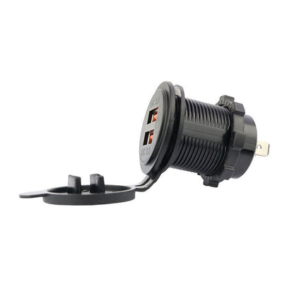 1× Car Dual USB 12V-24V Charger Quick Charge QC 3.0 Socket Power Outlet AU STOCK