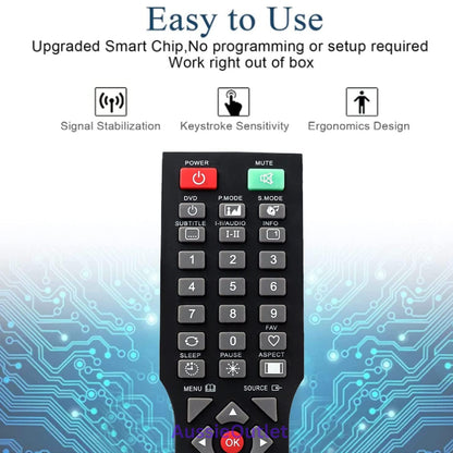 New Remote Control Replacement for SONIQ TV  QT1D  QT155  QT166  QT155S  AUSTOCK