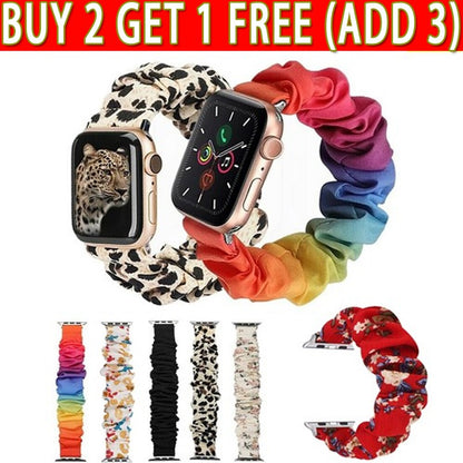 Scrunchie Elastic Loop Band Strap Compatible with Apple Watch iWatch SE 8 7 6 5 4 3 2 Ultra~