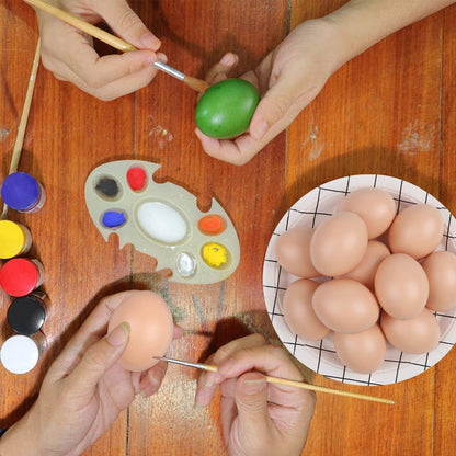 6-24x Plastic Fake Chicken Eggs Poultry Layer Coop Hatching Simulation Dummy Egg