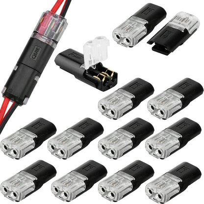 1-50PCS 12V Wire Cable Snap In Connector Terminal Connections Joiners Auto Plug