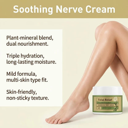 Total Relief Magnesiums Cream Lotion Soothes Nerves Gentle Hydrating for Healthy