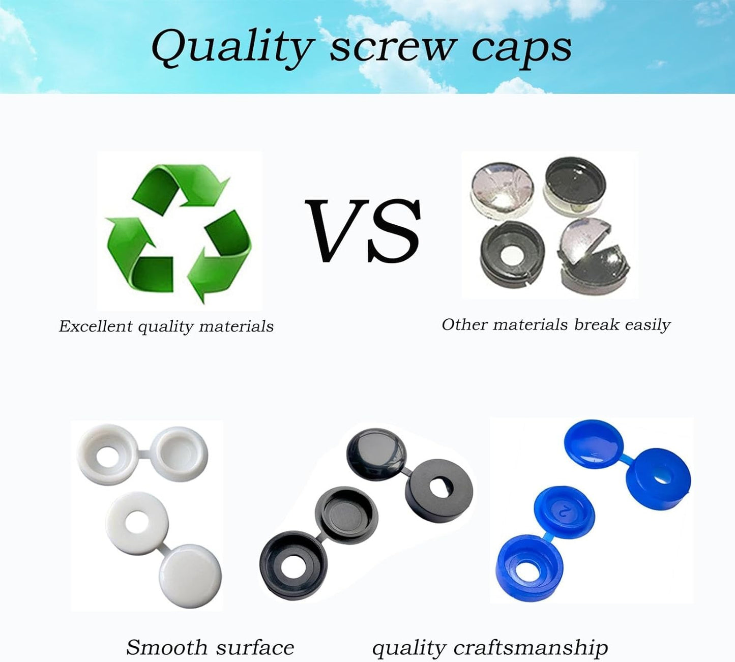 Car Anti Theft Number Plate Screws & Caps Set