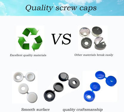 Car Anti Theft Number Plate Screws & Caps Set