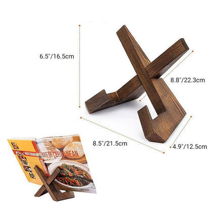 Solid Wood Book Stand Adjustable ReadingRack Display Holder Home Decor Organizer