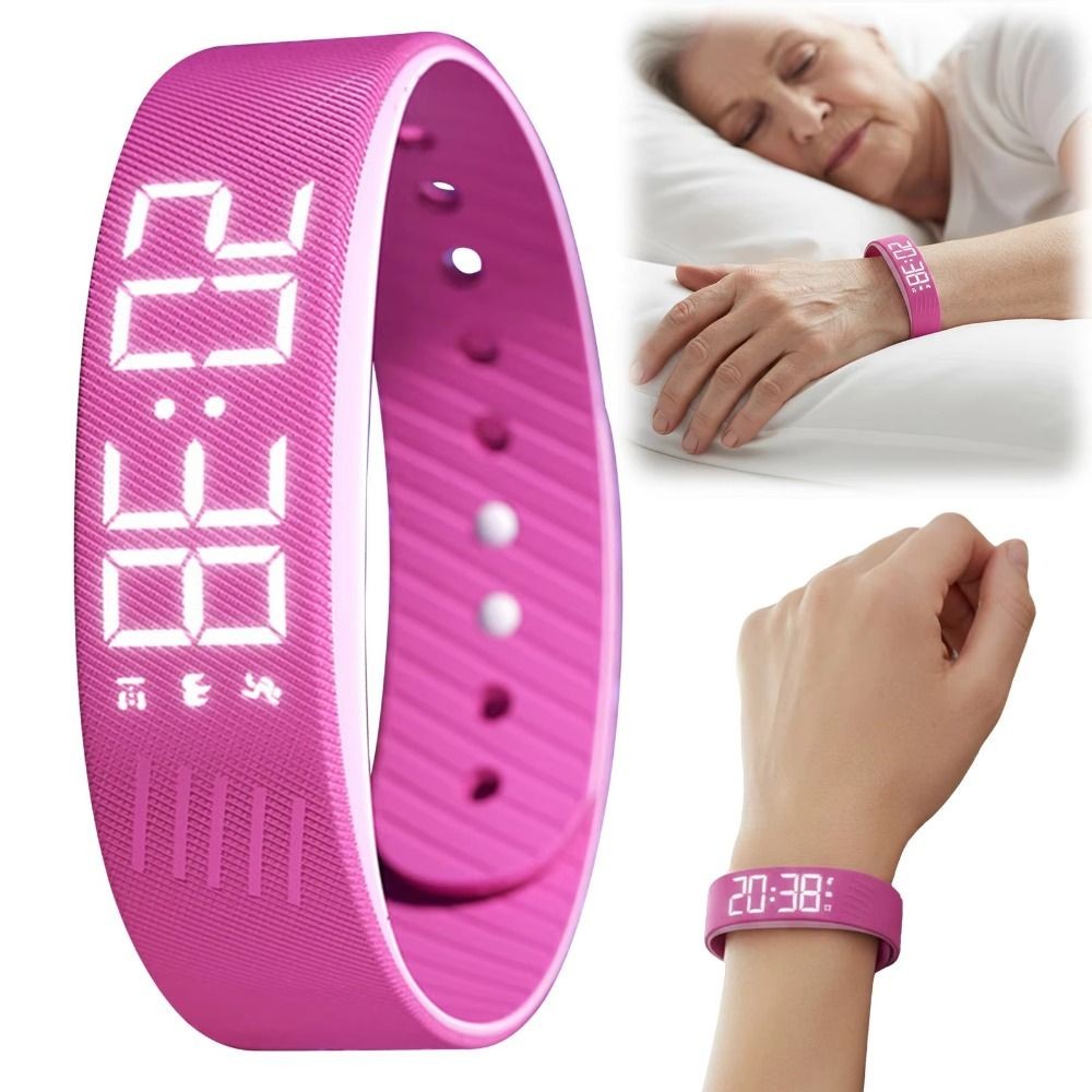 Vibrating Alarm Wristband,Silent Wrist Alarm Watch Potty for Deep Sleepers/Heari