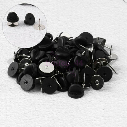 HOT 50xClutch Pins Tacks Blank Pins w/Locking Pin Backs for Lapel Tie Hat Badge
