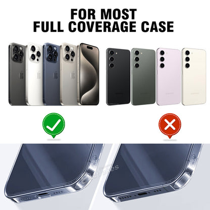 2PCS Stainless Steel Flexible Phone Lanyard For iPhone 17Pro Max With Neck Strap
