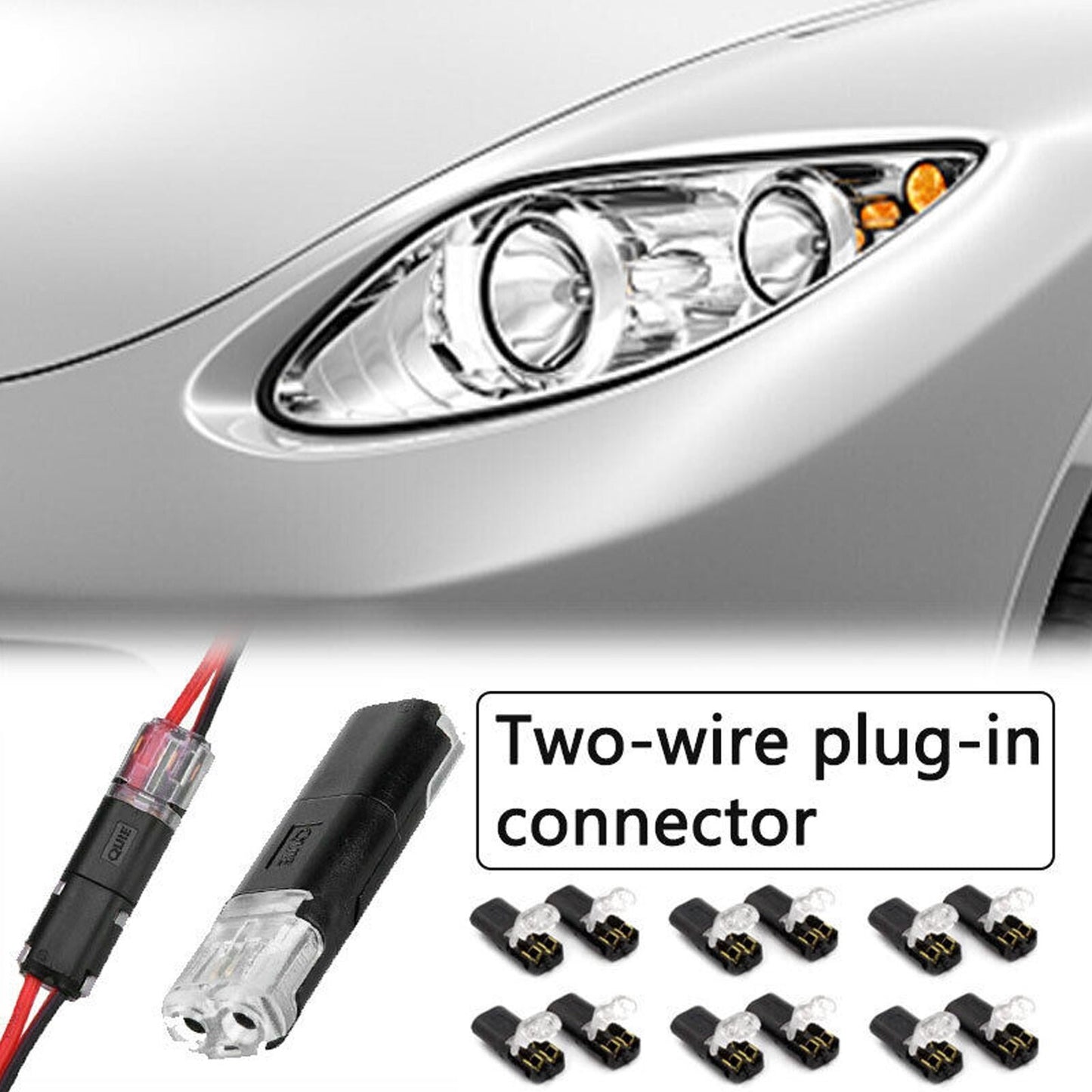 1-50PCS 12V Wire Cable Snap In Connector Terminal Connections Joiners Auto Plug