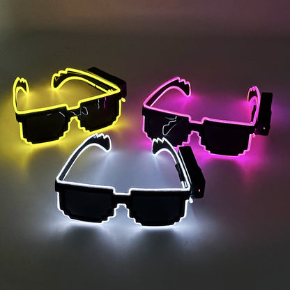 LED EL Wire Glasses Light Up Glow Neon Sunglasses Eyewear Shades Nightclub Party