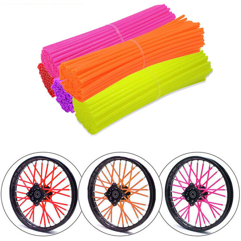 72PCS Wheel Spoke Wrap Sleeves Mountain Bike Bicycle MTB Wraps Skins Covers AU