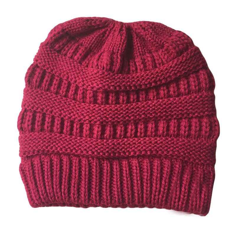 Ponytail Beanie Women's Ribbed Winter Messy Bun Cable Warm Soft Knit Hat Cap