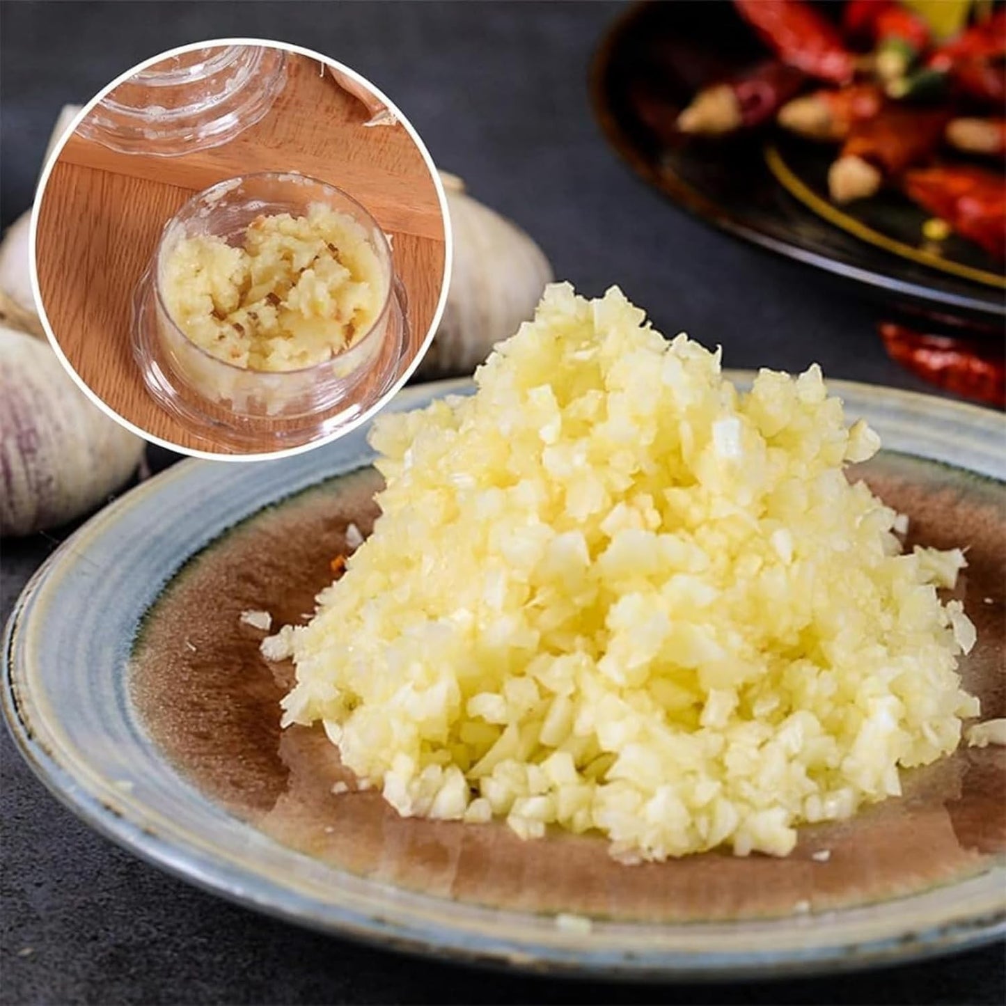 Clear Manual Garlic Twister & Ginger Mincer Tool