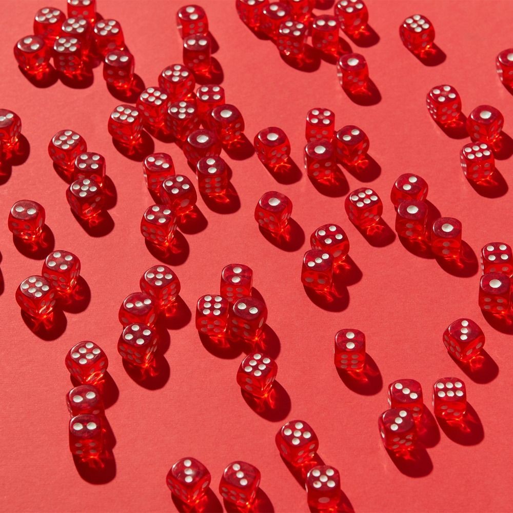 10Pcs Acrylic Red Dice 19mm 6 Sided Dice Table Games Casino Dice  Party