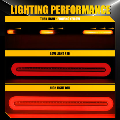 2X Sequential Indicator LED Tail Lights Trailer Ute Caravan Truck Stop 12-24V AU
