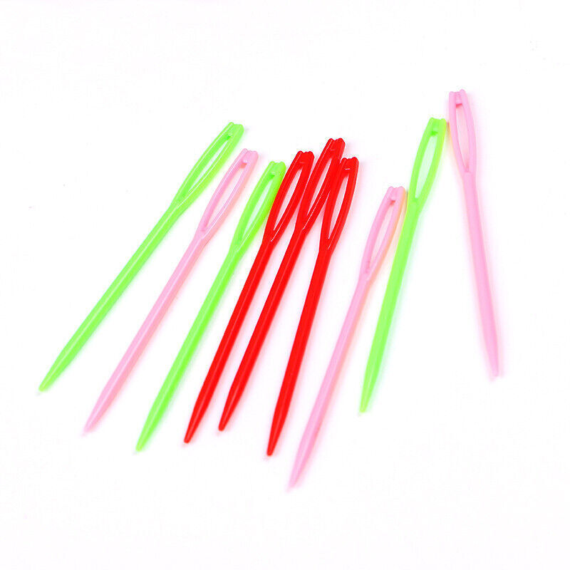 Mix Colour 20PCS Plastic Darning Threading Weaving Sewing Needles Great for Kids