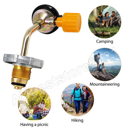 4PCS Butane Gas Refill Adapter Cylinder Tank Coupler Valve Outdoor Camping BBQ