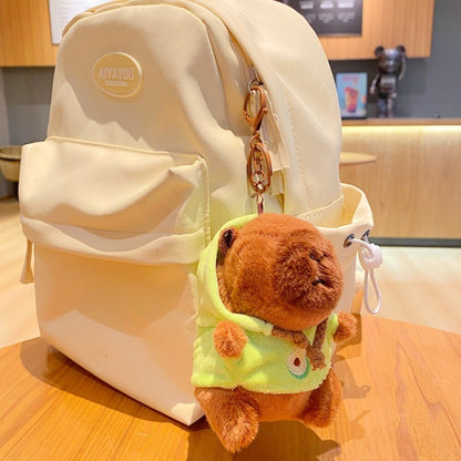 Small Size Plush Toy Keychain Capybara Plush Pendant  Birthday Gift