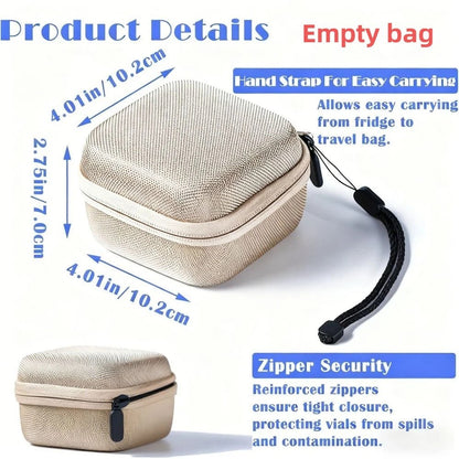 Insulin Vials Fridge Holder 9/15 Slots Peptide Fridge Storage Carrying Case 10ML