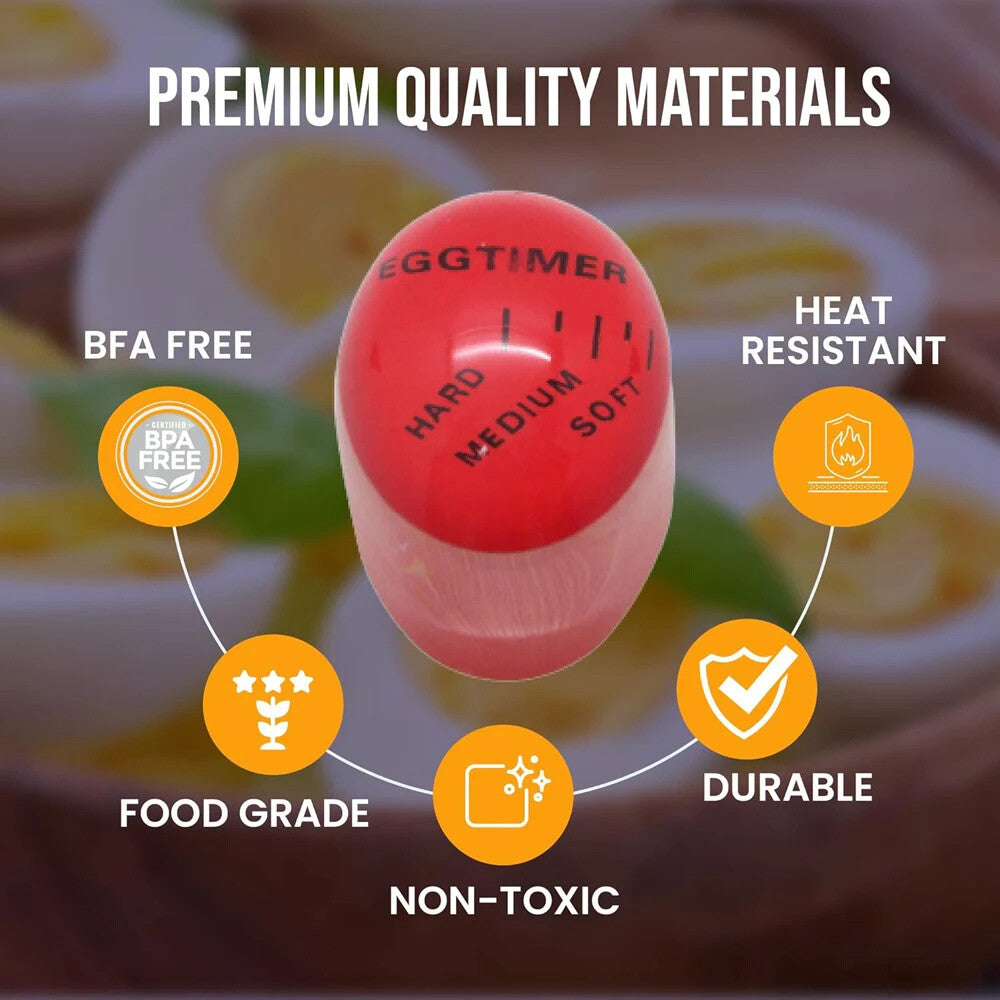 2PCS Colour Changing Egg Timer Perfect Boiled Eggs By Temperature Kitchen Helper