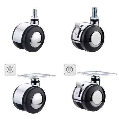 Moving Furniture Casters Wheels Soft Rubber Universal wheel Roller  For Cabinet