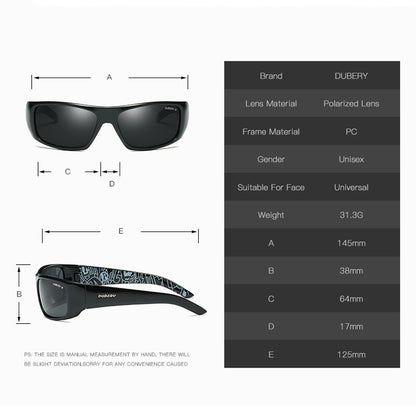 DUBERY Sunglasses Polarized Men's Glasses Sports Driving Fishing Eyewear UV400