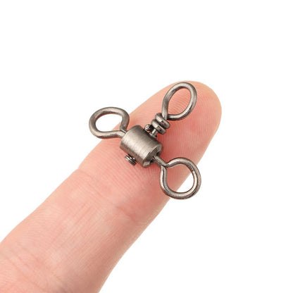 3 Way Bearing Swivel Fishhook Connector T-shape Fishing Swivels Cross Line